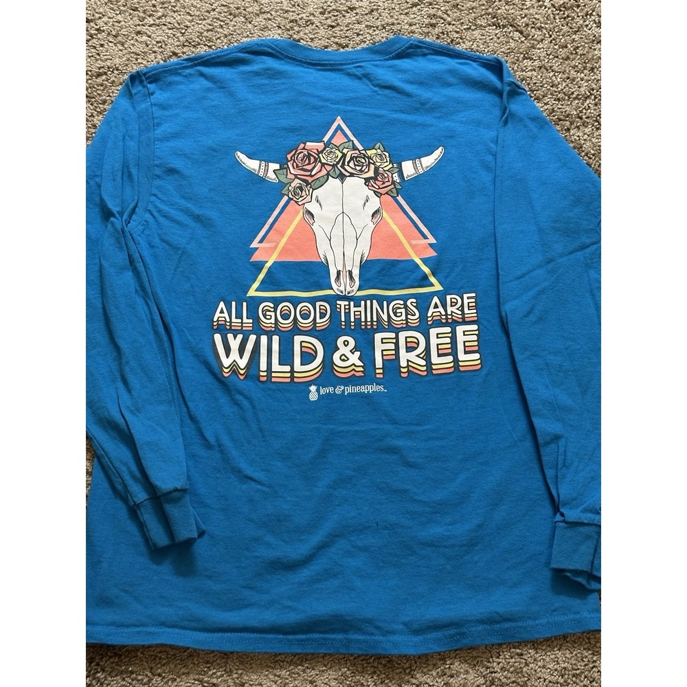 Women's Love & Pineapples Long Sleeve Graphic Shirt - Medium - Picture 3 of 5
